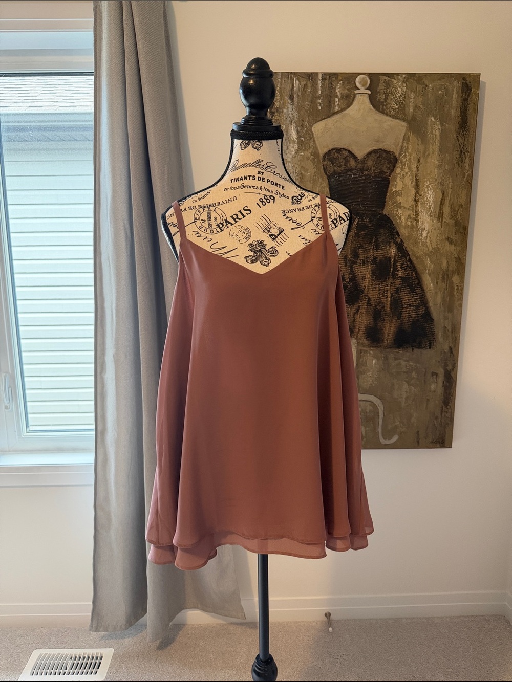 Torrid Dusty Rose Spaghetti Strap Swing Tank